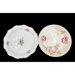 Vintage Rose Porcelain Mini Plates Winterling Germany Hand Painted 1959 Lot